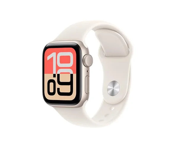 Apple Watch SE 3(GPSモデル)- 40mmスターライトアルミニウムケースとスターライトスポーツバンド - S/M