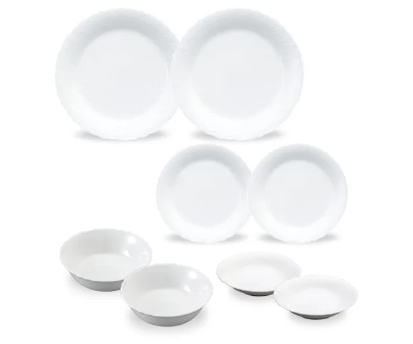 NARUMI(ナルミ) 福袋 2026 食器 8ピースセット シルキーホワイト ホワイト 2人用 シンプル かわいい レリーフ 食器セット 電子レンジ温め 食洗…