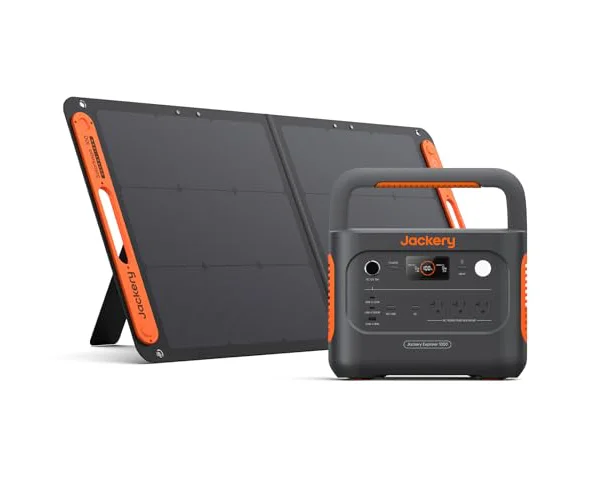 Jackery Solar Generator 1000 New 1070Wh ポータブル電源 100W ソーラーパネル 1枚 2点セット 業界トップの軽さとコ…