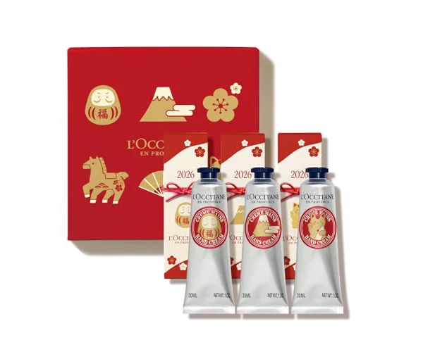 【2026年 お年賀】ロクシタン(L'OCCITANE) 2026NewYearハンドクリームトリオ ハンドクリームギフトセット お正月 元旦 帰省 お土産 福…