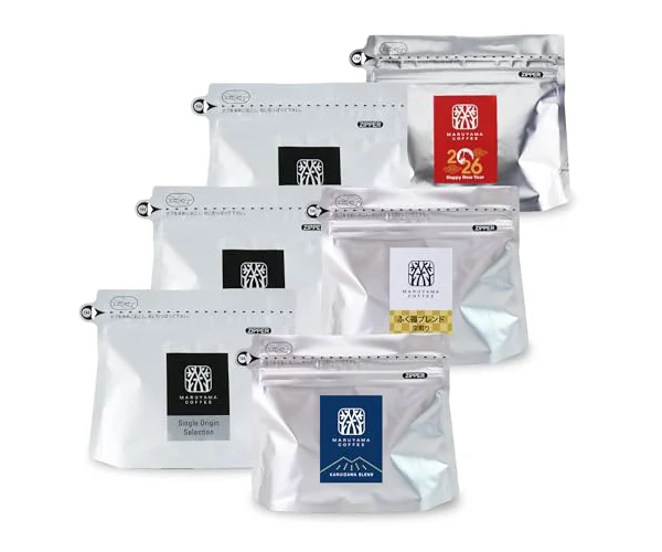 【予約受付中 2026年1月より順次発送】福豆袋 深煎り (各100g×6種600g) 丸山珈琲 スペシャルティコーヒー 珈琲 福袋 コーヒー豆