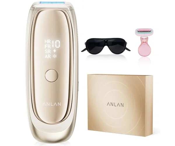 【TV紹介✕美人百花ムダ毛ケア部門NO1】ANLAN 脱毛器 Zap 光脱毛器 無痛 髭/VIO対応 サファイア 冷却技術 ダブルランプ 26Jハイパワー 0.…