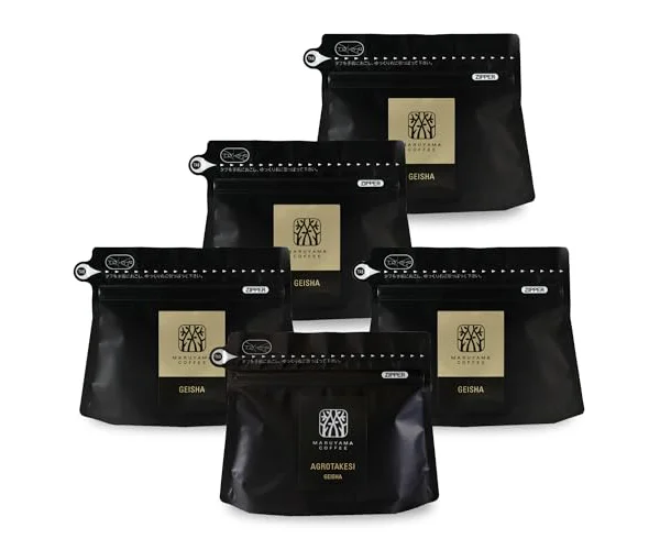 【予約受付中 2026年1月より順次発送】福豆袋 アグロタケシ・ゲイシャ&ゲイシャシリーズ(各80g×5種 400g)丸山珈琲 スペシャルティコーヒー 珈琲 福…