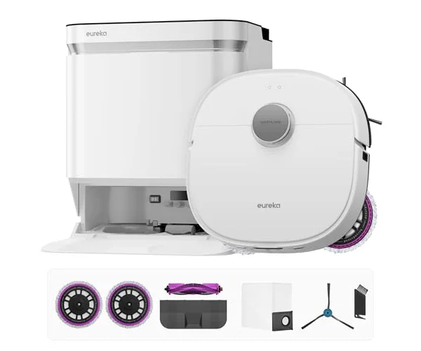 EUREKA(ユーリカ) J15 PRO ULTRA ロボット掃除機 16200Pa強力吸引力 本格的な全自動ステーション 角の掃除 毛絡み防止対策 モップリフ…