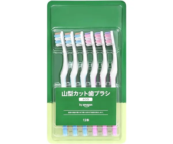 by Amazon 山型カット歯ブラシ ふつう 12本セット