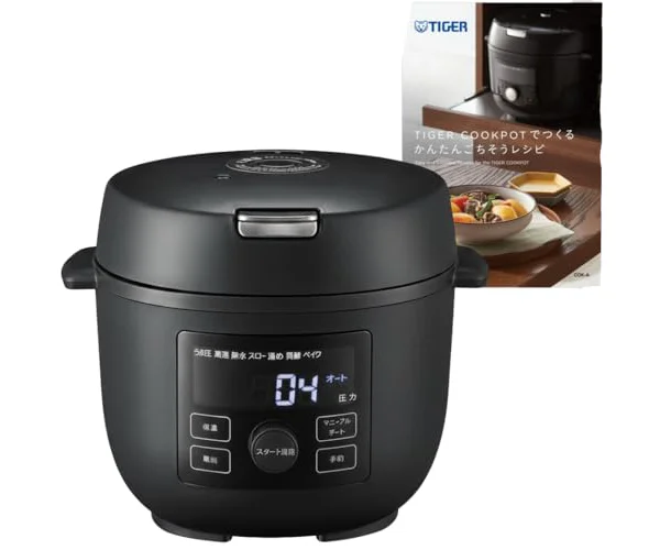 【WEB限定】タイガー魔法瓶 電気圧力鍋 2.2L 2~3人用 低温調理 炊飯可能 無水調理 マットブラック COK-N220KM