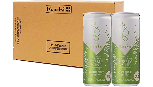 【Amazon.co.jp限定】 カチプラ バロークス スパークリングワイン 白 シャルドネ/セミヨン <2缶増量パッケージ> 缶ワイン [ スパークリング 辛…