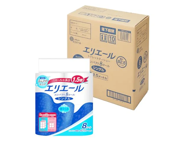 エリエール トイレットペーパー 1.5倍巻き 82.5m×32ロール(8ロール×4パック) シングル パルプ100% リラックス感のある香り 【EC限定 正規段…