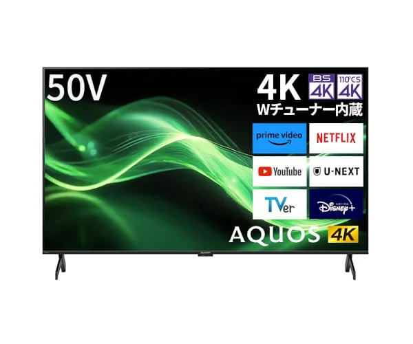 シャープ 50V型 4K 液晶 テレビ AQUOS 4T-C50GJ2 Google TV Dolby Atmos (2024年モデル) Wi-Fi6対応