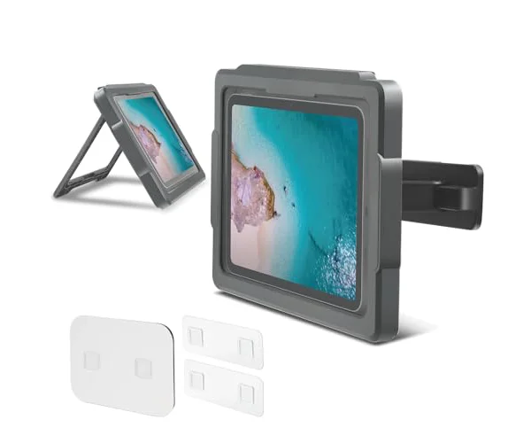 HOMEhome タブレット 防水ケース iPad お風呂 強力マグネット 360度回転 角度調節 前後 左右 スマホ兼用 11インチ 10インチ 9インチ 壁…