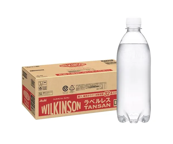 ウィルキンソン アサヒ飲料 タンサン ラベルレス 500ml×32本 [炭酸水]