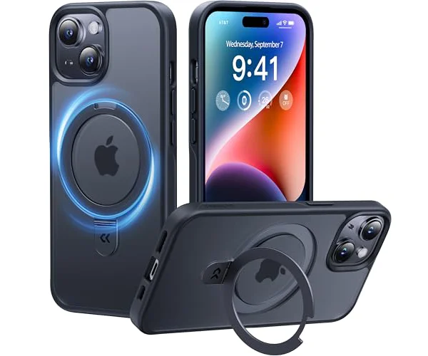 【8年間の技術結晶！4in1超万能モデル】CASEKOO iPhone 15 用 ケース 超強磁力 米軍MIL規格 耐衝撃 MagSafe対応高耐久性 隠しスタ…