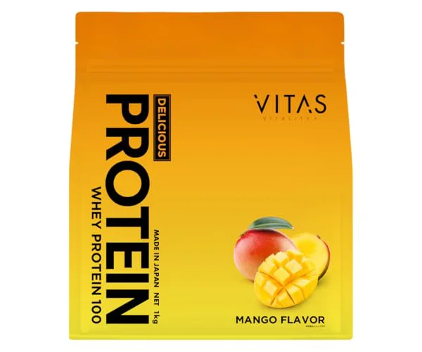 VITAS (バイタス) ホエイ プロテイン 100 マンゴー風味 WPCプロテイン 国内製造 1kg