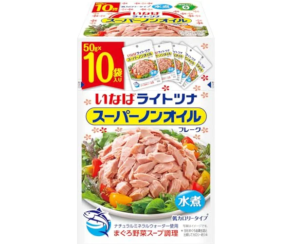 いなば食品 ライトツナスーパーノンオイル フレーク (50g×10袋)