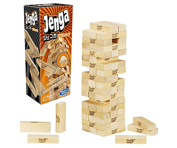 ハズブロ(HASBRO) ジェンガ ゲーム JENGA 天然木使用のオリジナル ブロックゲーム スタッキングタワーゲーム 6才以上 プレイヤー人数1人以上 子供…