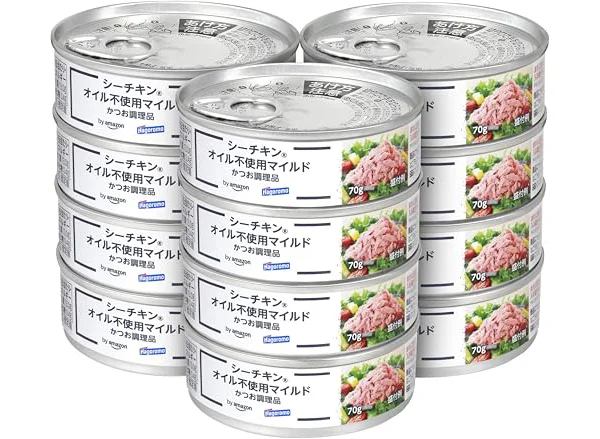 by Amazon オイル不使用 シーチキン マイルド 70g ×12缶