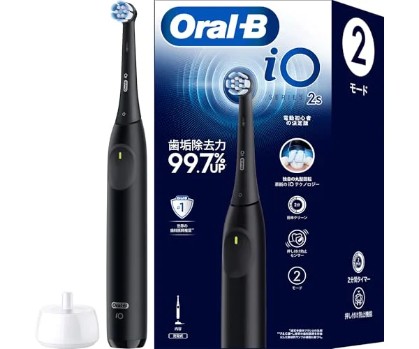 ブラウン 電動歯ブラシ オーラルB iO2S (電動初心者の決定版) iOS21D90BK ブラック 【Amazon.co.jp 限定】