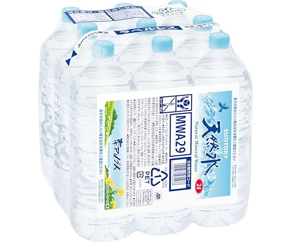 サントリー天然水 ラベルレス 段ボール無しでお届け(エコフィルム包装) 2L×9本 南アルプス【Amazon.co.jp限定】 まとめ売り実施中