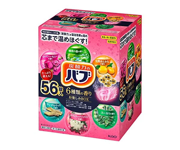 バブ 【大容量】6種類の香りセレクトBOX 薬用 56錠 炭酸 入浴剤 詰め合わせ [医薬部外品]