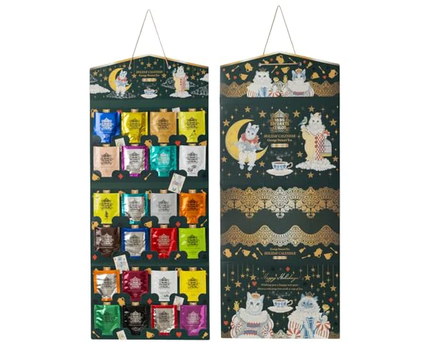 紅茶のアドベントカレンダー ＜ 猫 ＞ クリスマスをカウントダウン エリザベス女王献上 George Steuart Tea ジョージスチュアートティ HOLI…