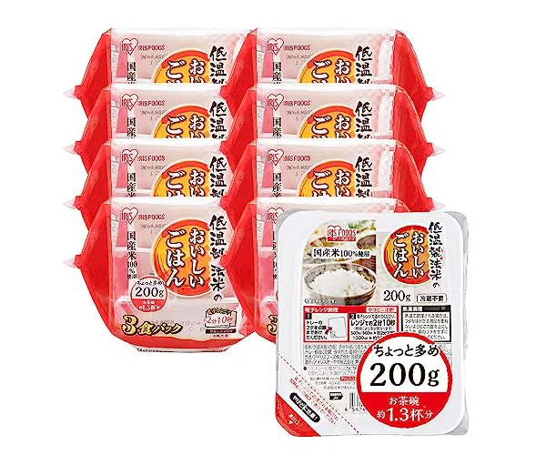 アイリスオーヤマ(IRIS OHYAMA) パックご飯 200g x 24個 国産米100% 低温製法米のおいしいごはん【約2分10秒で新米気分】