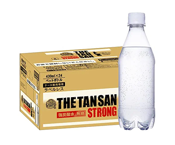 【強炭酸】コカ・コーラ カナダドライ ザ・タンサン ストロング ラベルレス 430ml ×24本
