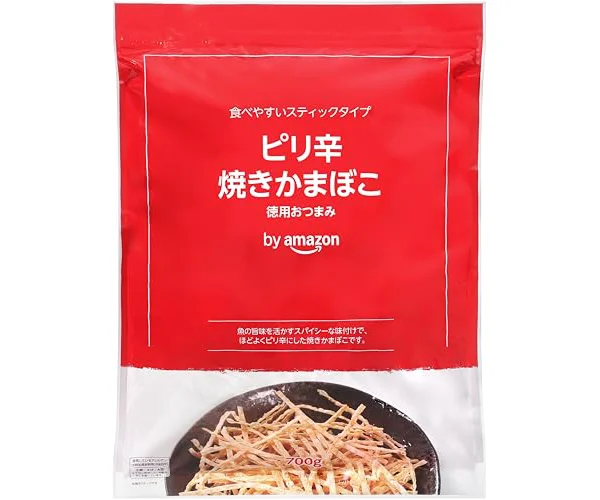 by Amazon ピリ辛 焼きかまぼこ 700g 大容量 チャック付き