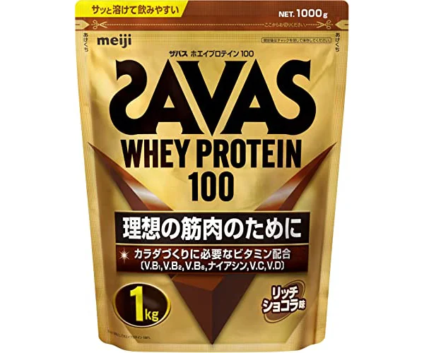 ザバス(SAVAS) ホエイプロテイン100 リッチショコラ味 1㎏ 明治【Amazon.co.jp限定】