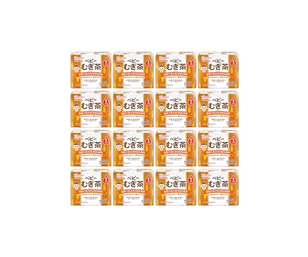 【和光堂】 ベビーのじかん むぎ茶 125ml×48本 (125ml×3本パック×16個) [1か月頃から] 国産六条大麦100％ ノンカフェイン 無菌充填 乳…