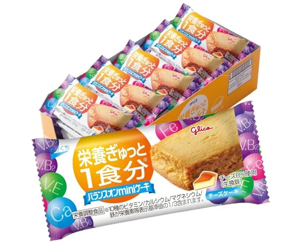 バランスオンminiケーキ チーズケーキ 20個 栄養ぎゅっと1食分 江崎グリコ 栄養調整食品 個包装 小分け glico