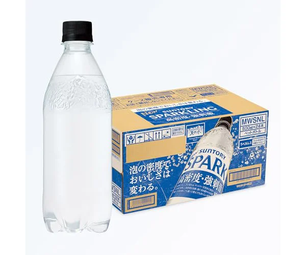 【強炭酸水】サントリー 天然水 SPARKLING スパークリング ラベルレス 500ml×24本 まとめ売り実施中