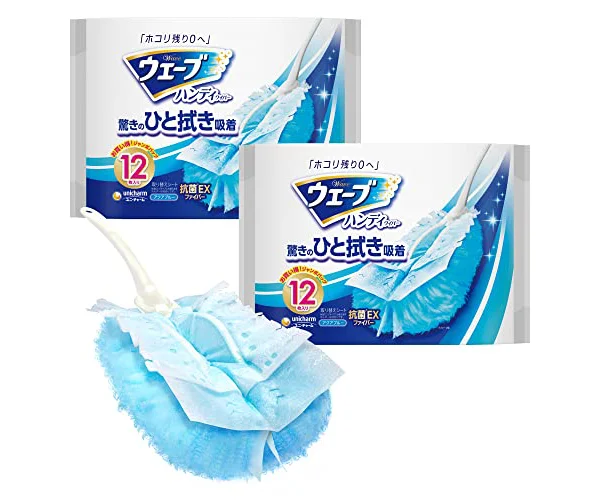 ウェーブ【まとめ買い】ウェ-ブハンディワイパー用 取替シート12枚×2個+本体【お掃除道具】
