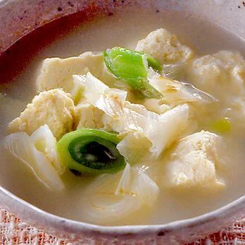 いり豆腐の中華風スープ