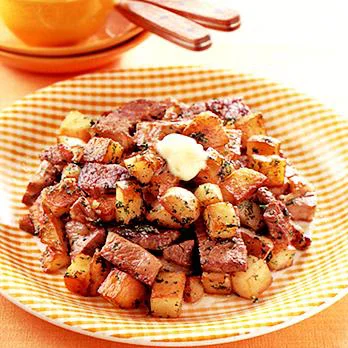 牛肉とポテトのカリカリステーキ