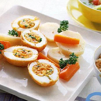 かたゆで卵のフライ By葛西麗子さんの料理レシピ プロのレシピならレタスクラブ