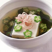 オクラと豆腐の和風スープ