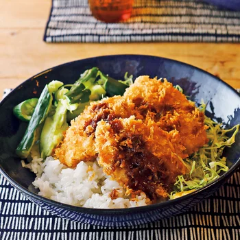 ソースチキンカツのっけご飯