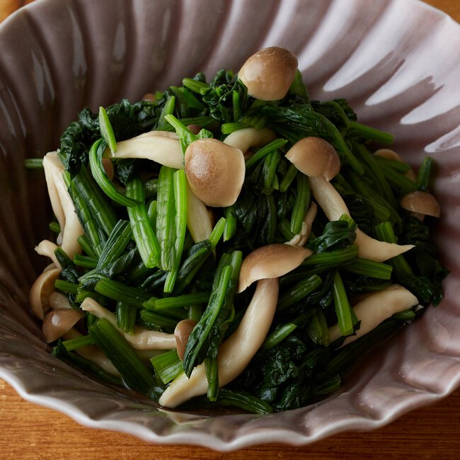 ほうれん草としめじの酢のもの By重信初江さんの料理レシピ プロのレシピならレタスクラブ