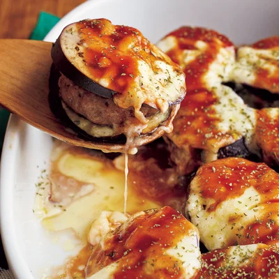 レンジで！なすチーズミンチ