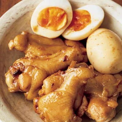 とり手羽元と卵の照り煮