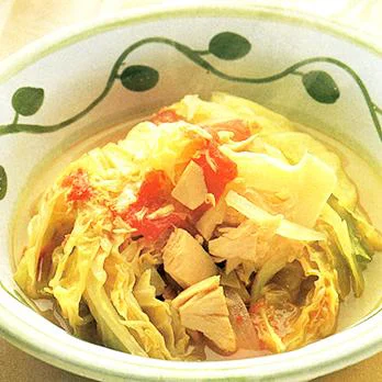 春色キャベツとツナのトマト煮