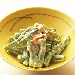 いんげんの梅マヨあえ