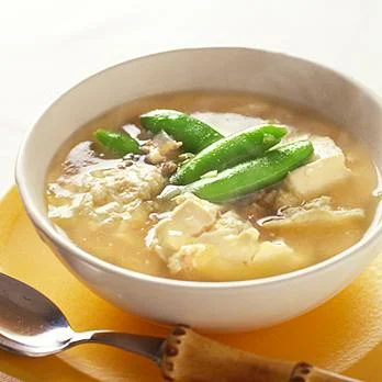 豆腐とひき肉のスープ