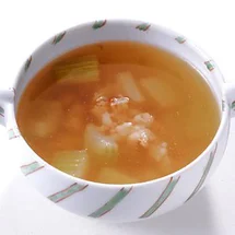 えびとセロリのとろみスープ