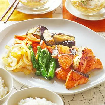 鮭の韓国風ピリ辛焼き