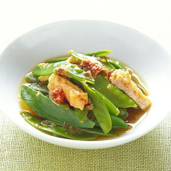 絹さやと油揚げの煮びたし By倉持光江さんの料理レシピ プロのレシピならレタスクラブ