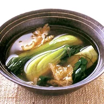 チンゲン菜のキムチスープ