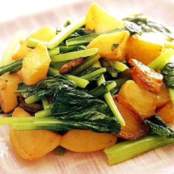小松菜とじゃがいものビネガー炒めのレシピ 作り方 簡単 時短 レタスクラブ