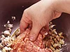 きのこやナッツは細かく切りすぎず、粗く刻んで混ぜたほうが、食感が楽しめる。