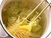 野菜をいっしょにゆでる
